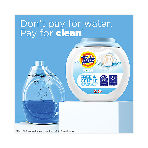 Tide&reg; Pods Laundry Detergent, Unscented, 81 Pods, 4 Tubs (91798)