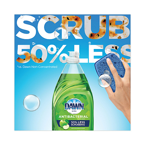 Dawn Ultra Antibacterial Dishwashing Liquid, Apple Blossom Scent, 38 oz Bottle (01134EA)