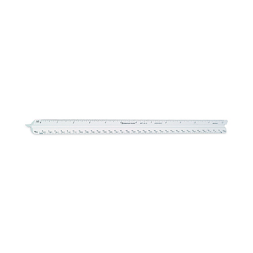 Staedtler Triangular Scale Plastic Architects Ruler, 12" Long, Plastic, White (9871931BK)