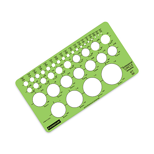 Staedtler Templates, 39 Circles, 4 x 7.25, Green (977101EA)