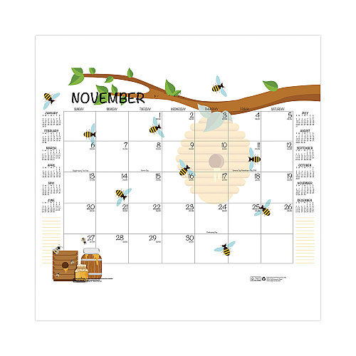 House of Doolittle Academic Year Recycled Honeycomb Desk Pad Calendar, 22 x 17, White/Multicolor Sheets, 12-Month (Aug to July): 2025 to 2026 (1565)