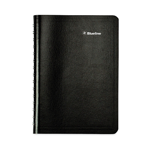 Blueline Academic Daily/Monthly Planner, 8 x 5, Black Cover, 12-Month (Aug to July): 2025 to 2026 (CA201BLK)