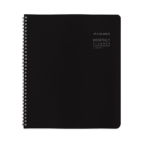AT-A-GLANCE Contemporary Lite Monthly Planner, 11 x 9, Black Cover, 12-Month (Jan to Dec): 2026 (7026XL05)