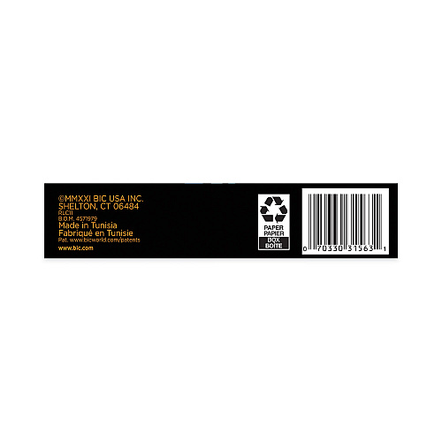 BIC Gel-ocity Gel Pen, Retractable, Medium 0.7 mm, Black Ink, Translucent Black Barrel, Dozen (RLC11BK)