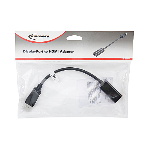 Innovera DisplayPort-HDMI Adapter, 0.65 ft, Black (IVR30042)