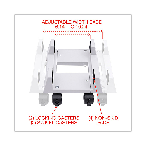 Innovera Mobile CPU Stand, 8.75w x 10d x 5h, Light Gray (IVR54001)