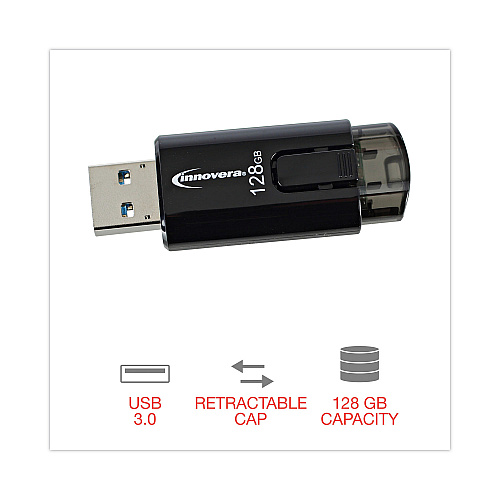 Innovera USB 3.0 Flash Drive, 128 GB (IVR82128)