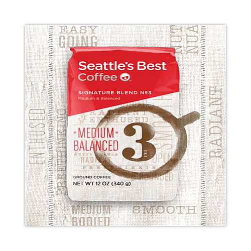 Seattle's Best Port Side Blend Whole Bean Coffee, Medium Roast, 12 oz Bag, 6/Carton (11008570CT)