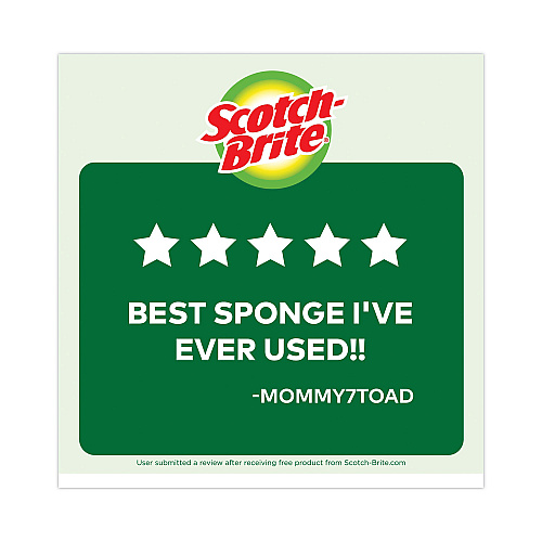 Scotch-Brite Heavy-Duty Scrub Sponge, 4.5 x 2.7, 0.6" Thick, Yellow/Green, 6/Pack (426)