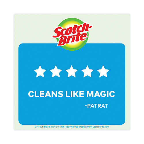 Scotch-Brite Non-Scratch Multi-Purpose Scrub Sponge, 4.4 x 2.6, 0.8" Thick, Blue, 6/Pack (526)