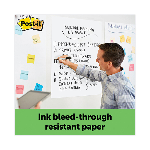 Post-it Vertical-Orientation Self-Stick Easel Pads, Green Headband, Unruled, 25 x 30, White, 30 Sheets, 2/Carton (559RP)