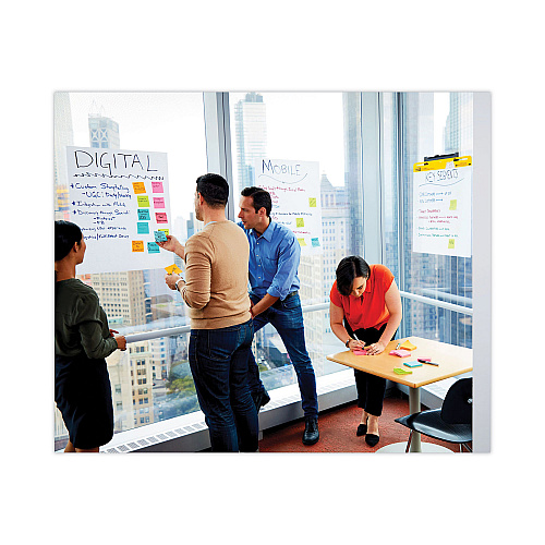 Post-it Vertical-Orientation Self-Stick Easel Pad Value Pack, Green Headband, Unruled, 25 x 30, White, 30 Sheets, 6/Carton (559RPVAD6)