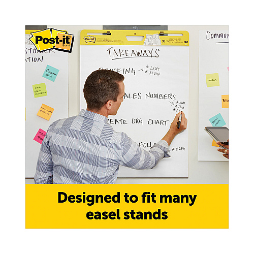 Post-it Vertical-Orientation Self-Stick Easel Pad Value Pack, Unruled, 25 x 30, White, 30 Sheets, 6/Carton (559VAD6PK)