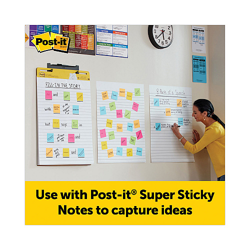 Post-it Vertical-Orientation Self-Stick Easel Pads, Presentation Format (1.5" Rule), 25 x 30, White, 30 Sheets, 2/Pack (561WLVAD2PK)