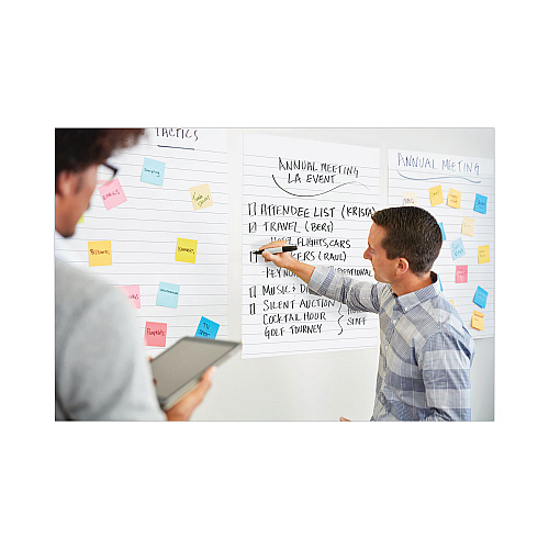 Post-it Vertical-Orientation Self-Stick Easel Pads, Presentation Format (1.5" Rule), 25 x 30, White, 30 Sheets, 2/Pack (561WLVAD2PK)