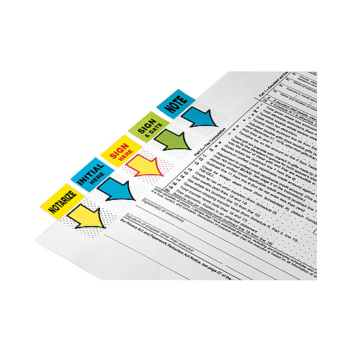 Post-it Arrow Message 1" Page Flags, "Sign and Date", Green, 50 Flags/Dispenser, 2 Dispensers/Pack (680SD2)