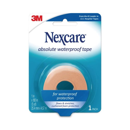 Nexcare Absolute Waterproof First Aid Tape, Foam, 1 x 180 (731