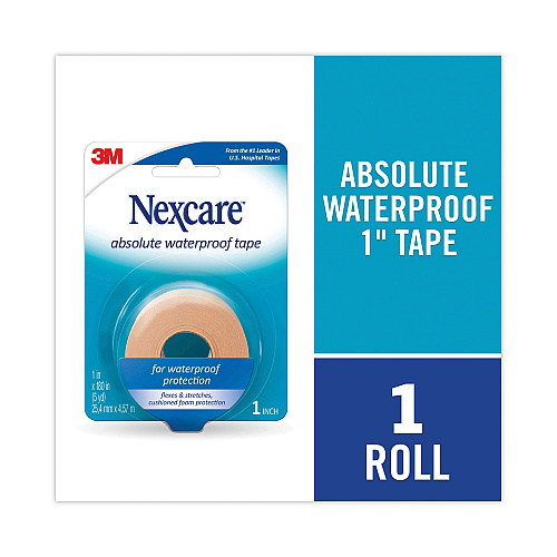 Nexcare Absolute Waterproof First Aid Tape, Foam, 1 x 180 (731)