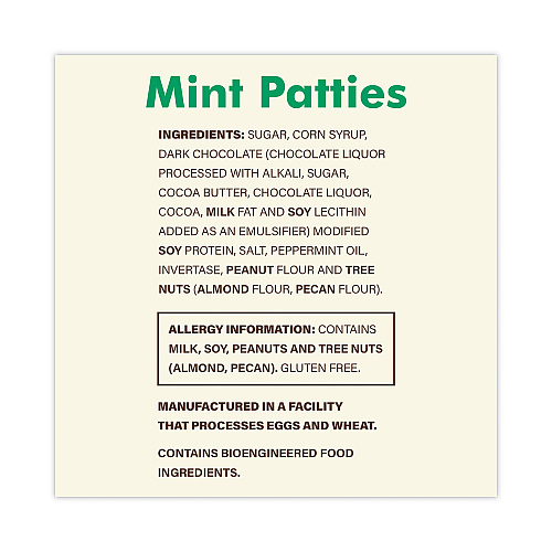 Pearson's Mint Patties,175 Individually Wrapped, 3 lb Bag (20900558)