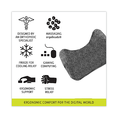 IMAK Mouse Wrist Cushion, 5.75 x 3.75, Gray (A10166)