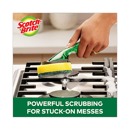 Scotch-Brite Soap-Dispensing Dishwand Sponge Refills, 2.9 x 2.2, Green, 2/Pack 2.9" Height x 2.2" Width - 2 / Pack - Green (4817RSC)