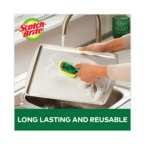 Scotch-Brite Soap-Dispensing Dishwand Sponge Refills, 2.9 x 2.2, Green, 2/Pack 2.9" Height x 2.2" Width - 2 / Pack - Green (4817RSC)