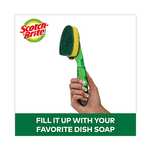 Scotch-Brite Soap-Dispensing Dishwand Sponge Refills, 2.9 x 2.2, Green, 2/Pack 2.9" Height x 2.2" Width - 2 / Pack - Green (4817RSC)