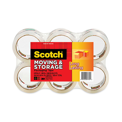 Scotch Storage Tape, 3" Core, 1.88" x 54.6 yds, Clear, 6/Pack (36506)