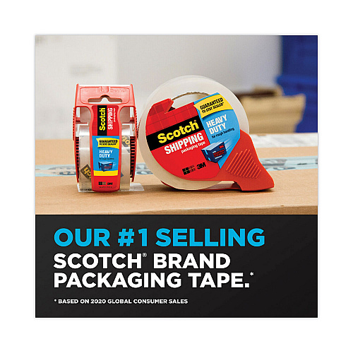 Scotch 3850 Heavy-Duty Packaging Tape Cabinet Pack, 3" Core, 1.88" x 54.6 yds, Clear, 18/Pack (385018CP)