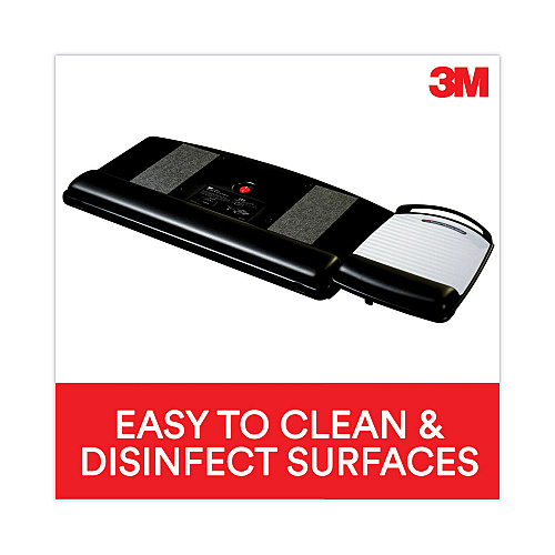 3M Knob Adjust Keyboard Tray With Highly Adjustable Platform, Black (AKT80LE)