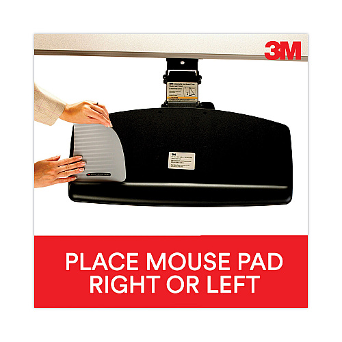 3M Easy Adjust Keyboard Tray, Standard Platform, 23" Track, Black (AKT90LE)