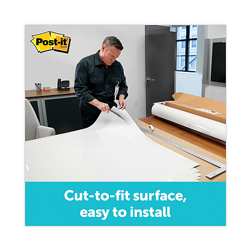 Post-it Dry Erase Surface, 50 ft x 4 ft, White Surface (DEF50X4)