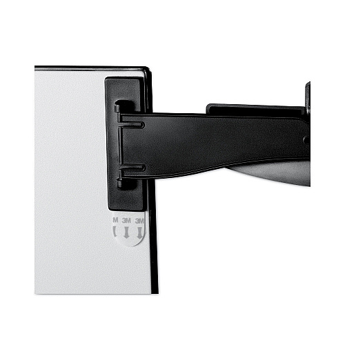 3M Swing Arm Copyholder, Adhesive Monitor Mount, 30 Sheet Capacity, Plastic, Black/Silver Clip (DH240MB)