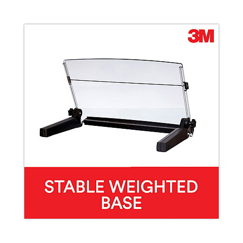 3M In-Line Freestanding Copyholder, 300 Sheet Capacity, Plastic, Black/Clear (DH640)