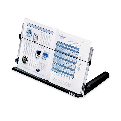 3M In-Line Freestanding Copyholder, 300 Sheet Capacity, Plastic, Black/Clear (DH640)