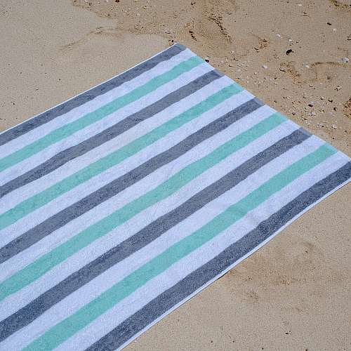 Cabo Cabana Beach Towel 30x70 Grey/green - Case Of 24 (CABOCABANA-GY/GR-CS)