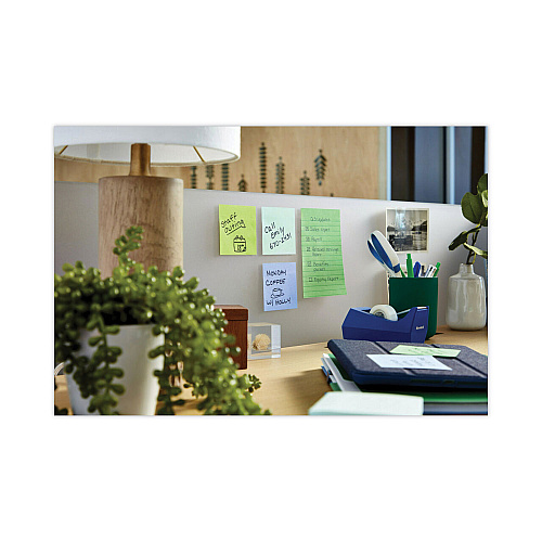 Post-it Recycled Pop-up Notes in Oasis Collection Colors, 3 x 3, 90 Sheets/Pad, 6 Pads/Pack (R3306SST)
