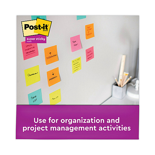 Post-it Pop-up 3 x 3 Note Refill, 3" x 3", Supernova Neons Collection Colors, 90 Sheets/Pad, 10 Pads/Pack (R33010SSMIA)