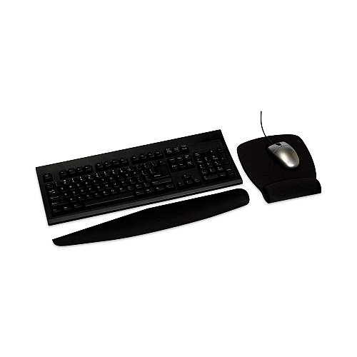3M Antimicrobial Foam Mouse Pad with Wrist Rest, 8.62 x 6.75, Black (MW209MB)