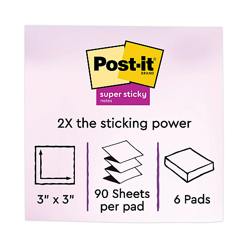 Post-it Recycled Pop-up Notes in Oasis Collection Colors, 3 x 3, 90 Sheets/Pad, 6 Pads/Pack (R3306SST)