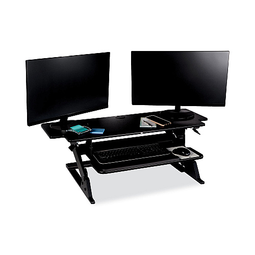 3M Precision Standing Desk, 42" x 23.2" x 6.2" to 20", Black (SD70B)