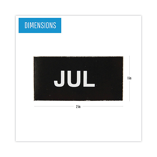 MasterVision Interchangeable Magnetic Board Accessories, Months of Year, Black/White, 2" x 1", 12 Pieces (FM1108)