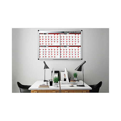 MasterVision Interchangeable Magnetic Board Accessories, Months of Year, Black/White, 2" x 1", 12 Pieces (FM1108)