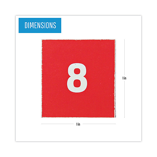 MasterVision Interchangeable Magnetic Board Accessories, Calendar Dates, Red/White, 1" x 1", 31 Pieces (FM1209)