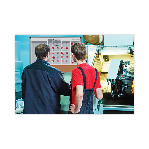 MasterVision Interchangeable Magnetic Board Accessories, Calendar Dates, Red/White, 1" x 1", 31 Pieces (FM1209)