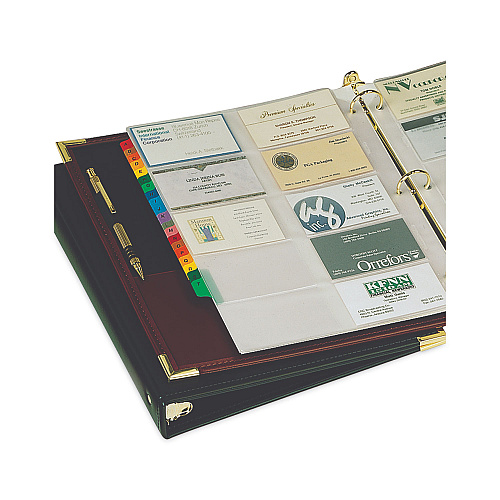Cardinal Business Card Refill Pages, For 2 x 3.5 Cards, Clear, 20 Cards/Sheet, 10 Sheets/Pack (7856000)