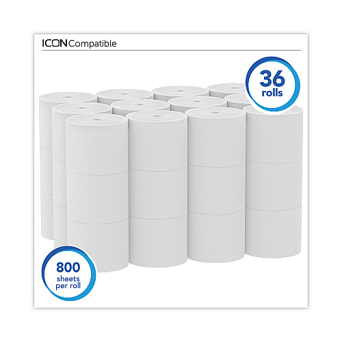 Scott&reg; Essential Coreless Toilet Paper, 2-Ply, 800 Sheets, 36 Rolls (07001)