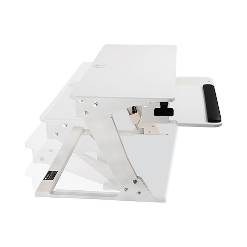 3M Precision Standing Desk, 35.4" x 23.2" x 6.2" to 20", White (SD60W)
