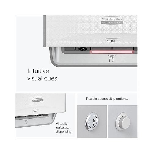 Kimberly-Clark ICON Automatic Roll Towel Dispenser, 20.12 x 16.37 x 13.5, White Mosaic (58710)