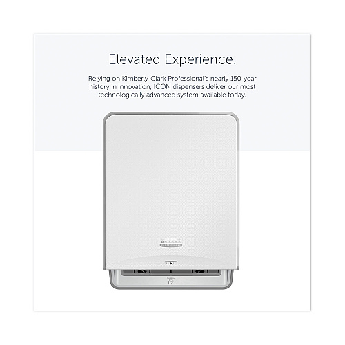 Kimberly-Clark ICON Automatic Roll Towel Dispenser, 20.12 x 16.37 x 13.5, White Mosaic (58710)